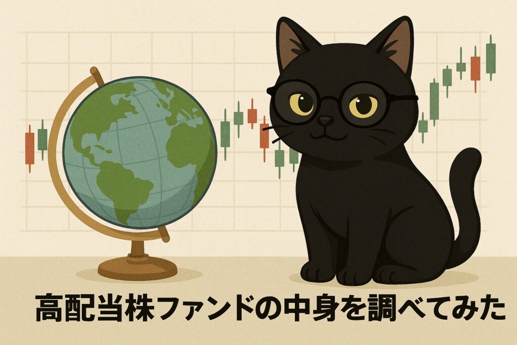 地球儀と黒猫の画像です