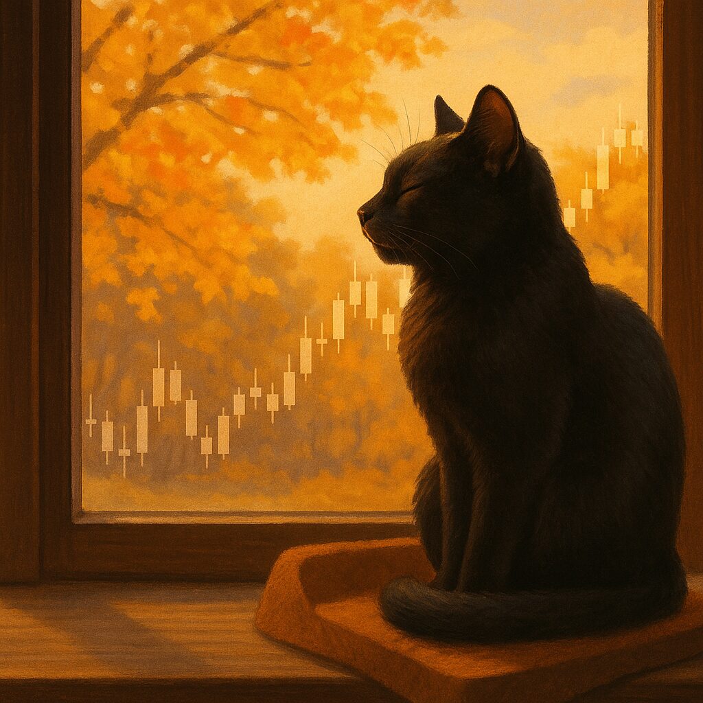 窓辺でうとうとする黒猫の画像