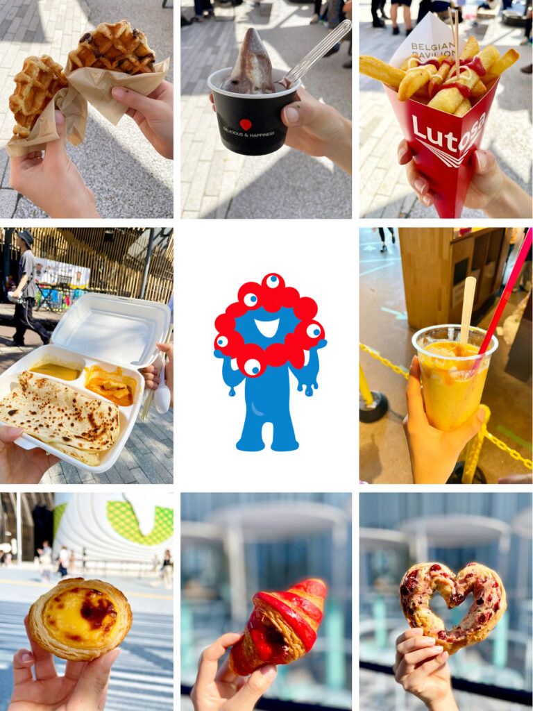 大阪万博2025で食べ歩きしたグルメの画像です